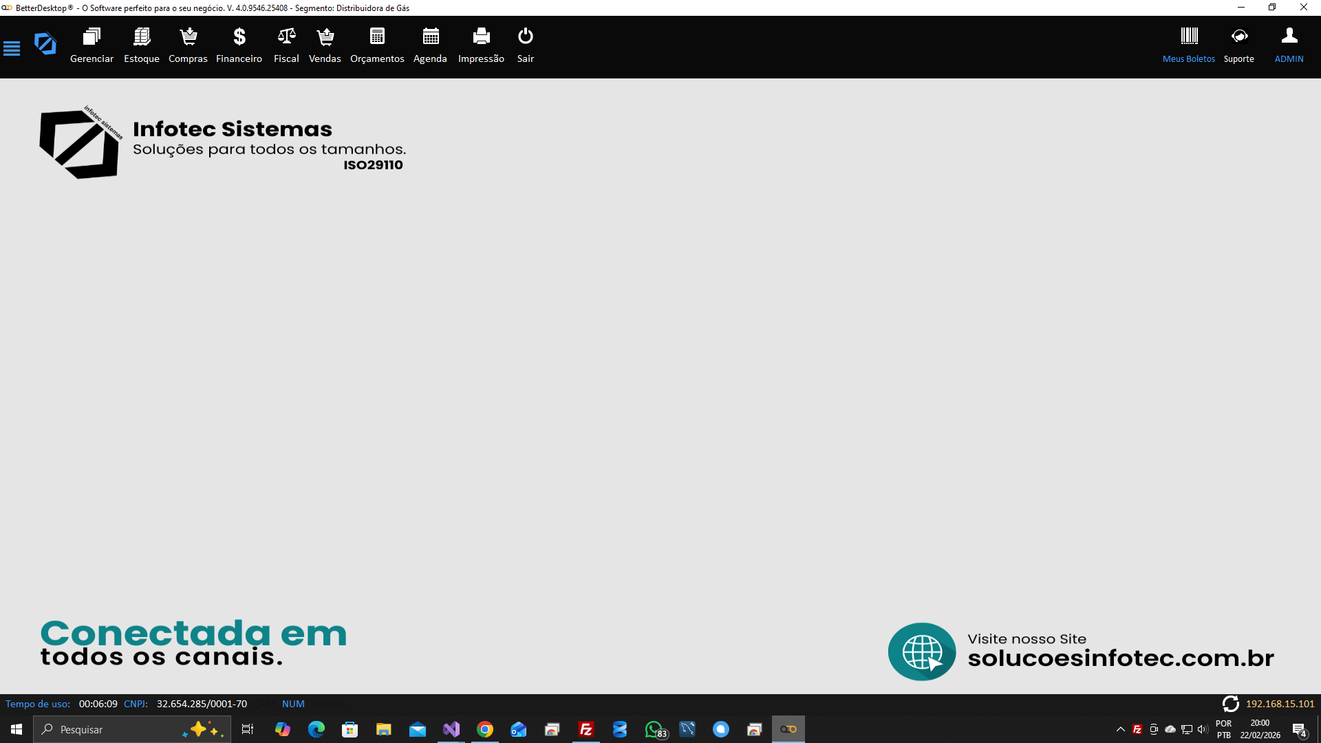 Tela do BetterDesktop